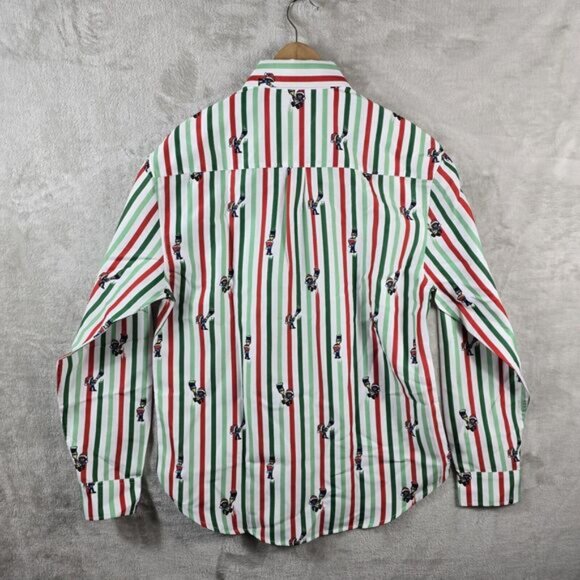 NWT Men's The Roosevelts RSVLTS Bob Ross Christmas Button Down Shirt Sz Large - Picture 11 of 13